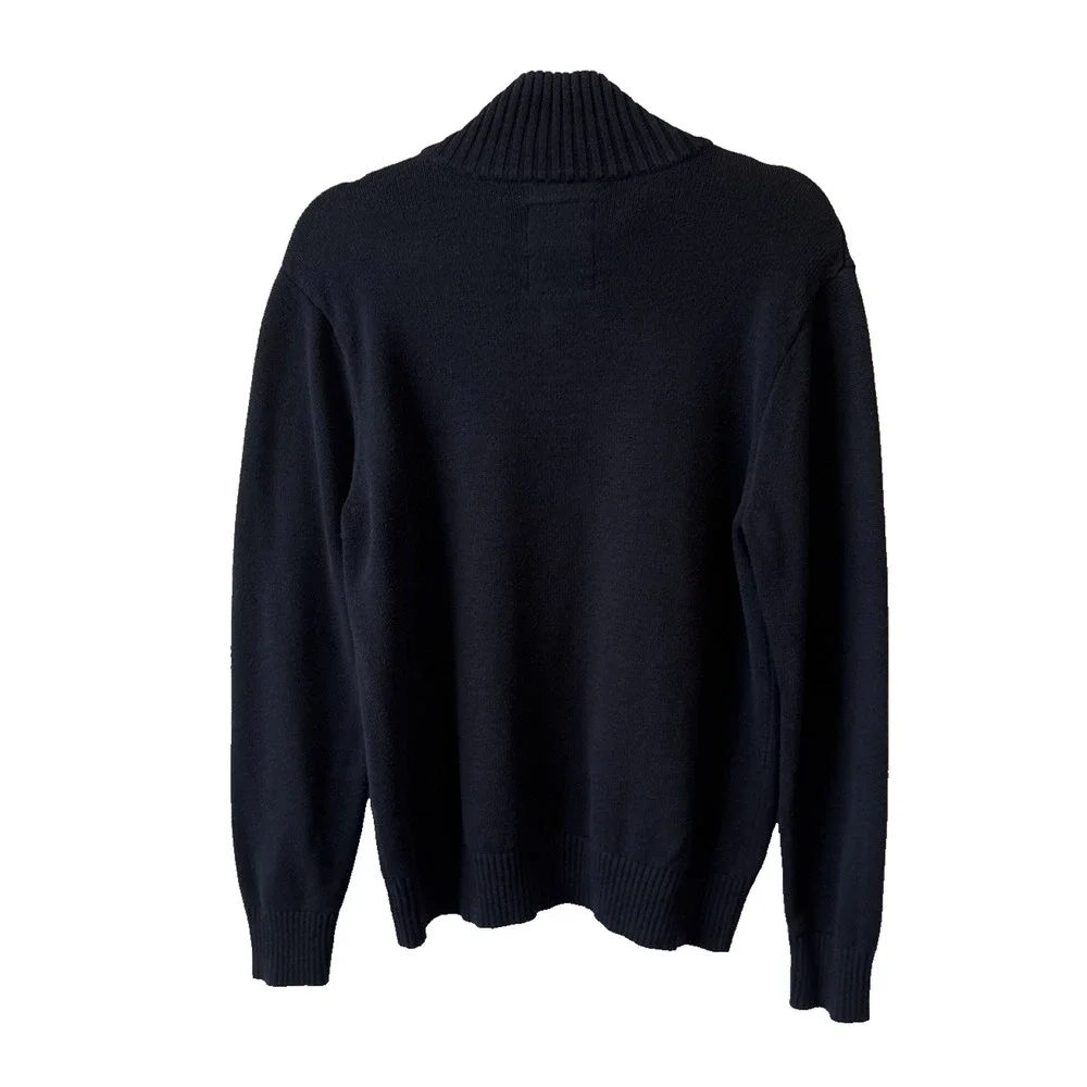 American Eagle Outfitters Sweater Men's L Preppy Athletic Fit Logo Pullover Navy
